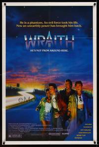 3t991 WRAITH 1sh '86 young Charlie Sheen is a phantom who has unearthly powers!