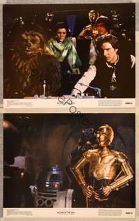 3v787 RETURN OF THE JEDI 2 color 11x14 stills '83 George Lucas classic, Mark Hamill, Harrison Ford!