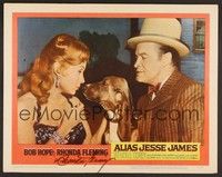3v065 ALIAS JESSE JAMES signed LC #3 '59 by Rhonda Fleming, who's with Bob Hope & cool dog!