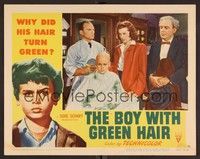 3v142 BOY WITH GREEN HAIR LC #4 '48 Pat O'Brien makes Dean Stockwell shave his head!