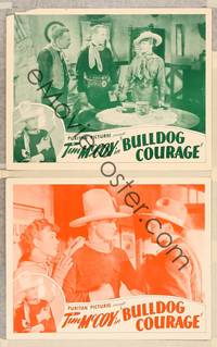 3v584 BULLDOG COURAGE 2 LCs R50s Tim McCoy in huge hat protects Joan Woodbury from bad guys!