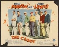 3v145 CADDY LC #1 '53 line up of Dean Martin, Jerry Lewis & real life golf champs holding clubs!