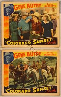 3v601 COLORADO SUNSET 2 LCs '39 Gene Autry & Champion, Smiley Burnette!