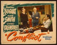 3v156 CONFLICT LC '45 Rose Hobart & Grant Mitchell w/Humphrey Bogart sitting in chair!