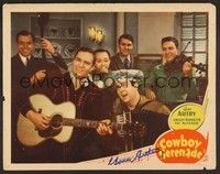 3v073 COWBOY SERENADE signed LC '42 by Gene Autry, who's singing & playing guitar with Smiley!