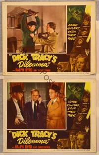 3v614 DICK TRACY'S DILEMMA 2 LCs '47 Ralph Byrd in the title role, Lyle Latell!