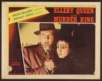 3v174 ELLERY QUEEN & THE MURDER RING LC '41 great close up of Ralph Bellamy & Margaret Lindsay!