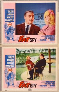 3v636 FAT SPY 2 LCs '66 Phyllis Diller, sexy Jayne Mansfield, Brian Donlevy!