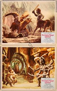3v656 GOLDEN VOYAGE OF SINBAD 2 LCs '73 Ray Harryhausen, cool fantasy special effects images!