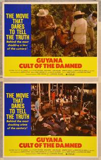 3v665 GUYANA CULT OF THE DAMNED 2 LCs '79 Jim Jones biography, wild images!