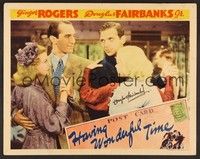 3v081 HAVING WONDERFUL TIME signed LC '38 by Douglas Fairbanks Jr., who's dancing with blonde!