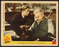 3v085 HUMAN COMEDY signed LC '43 by Mickey Rooney, who's close up with Frank Morgan!