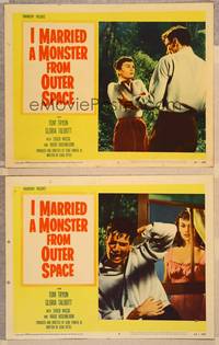 3v696 I MARRIED A MONSTER FROM OUTER SPACE 2 LCs '58 pretty Gloria Talbott, Tom Tryon!