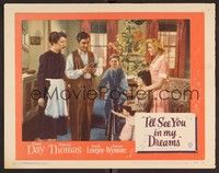 3v217 I'LL SEE YOU IN MY DREAMS LC #7 '52 Doris Day & Danny Thomas with family by Christmas tree!