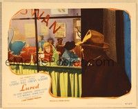3v278 LURED LC #8 '47 pretty hooded Lucille Ball sees stranger outside cafe window!