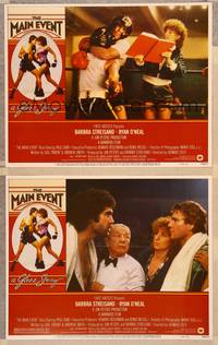 3v734 MAIN EVENT 2 LCs '79 boxing, great images of Barbra Streisand with Ryan O'Neal!