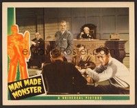 3v284 MAN MADE MONSTER LC '41 Lon Chaney Jr. looks pretty miserable sitting in courtroom!