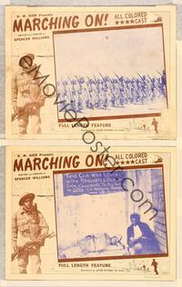 3v740 MARCHING ON 2 LCs '43 early all-black African American WWII movie!