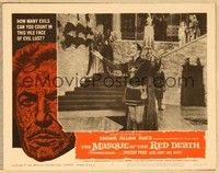 3v294 MASQUE OF THE RED DEATH LC #4 '64 close up of Vincent Price with arms outstretched!