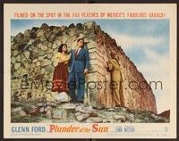 3v358 PLUNDER OF THE SUN LC #1 '53 Glenn Ford & Diana Lynn about to be ambushed in Mexico!
