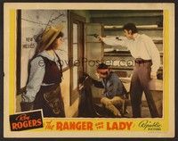 3v372 RANGER & THE LADY LC '40 Julie Bishop watches bad guys shooting guns through window!