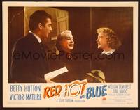 3v373 RED, HOT & BLUE LC #3 '49 Betty Hutton laughing at Victor Mature & older lady!