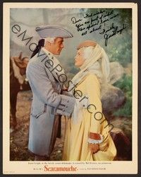 3v106 SCARAMOUCHE signed photolobby '52 by Janet Leigh, who's full-length with Mel Ferrer!