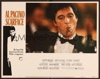 3v397 SCARFACE LC #7 '83 best close up of Al Pacino as Tony Montana with cigar in mouth!