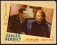 3v400 SEALED VERDICT LC #3 '48 shocked Army officer Ray Milland stares at Florence Marly!