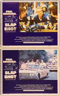 3v804 SLAP SHOT 2 LCs '77 George Roy Hill directed, great images of hockey player Paul Newman!
