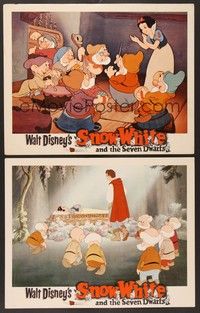 3v807 SNOW WHITE & THE SEVEN DWARFS 2 LCs R67 Walt Disney animated cartoon fantasy classic!