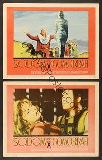 3v808 SODOM & GOMORRAH 2 LCs '63 Robert Aldrich, Pier Angeli, biblical epic!