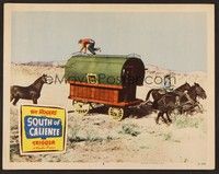 3v427 SOUTH OF CALIENTE LC #6 '51 Roy Rogers climbs on top of bad guy's unusual wagon!