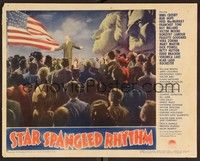 3v438 STAR SPANGLED RHYTHM LC '43 Bing Crosby sings by American flag & Mt. Rushmore heads!