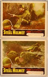 3v819 STEEL HELMET 2 LCs '51 Robert Hutton, Sam Fuller's action story of our fighting G.I.s!