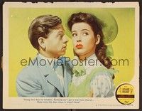 3v449 SUMMER HOLIDAY LC #2 '47 close up of Mickey Rooney trying to kiss GLoria DeHaven!