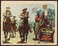 3v112 TEXANS NEVER CRY signed LC #5 '51 by Gene Autry, who's riding his horse Champion!