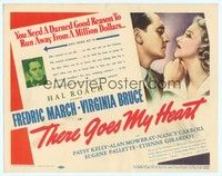 3v053 THERE GOES MY HEART TC '38 Fredric March causes Virginia Bruce to run from a million dollars!