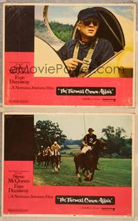 3v840 THOMAS CROWN AFFAIR 2 LCs '68 Steve McQueen in glider & playing polo!