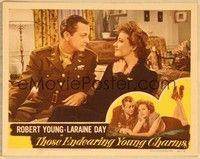 3v468 THOSE ENDEARING YOUNG CHARMS LC '45 Robert Young looks lovingly at beautiful Laraine Day!