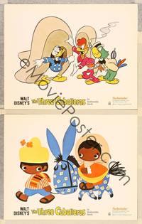 3v841 THREE CABALLEROS 2 LCs R77 great artwork of Donald Duck, Panchito & Joe Carioca!