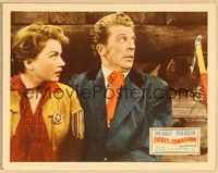 3v474 TICKET TO TOMAHAWK LC #7 '50 close up of terrified Dan Dailey & Anne Baxter!