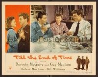 3v475 TILL THE END OF TIME LC #4 '46 Robert Mitchum has coffee w/Ruth Nelson & Guy Madison!