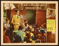 3v481 TO KILL A MOCKINGBIRD LC #3 '62 Gregory Peck with kids face down angry mob outside jail!