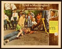 3v482 TO KILL A MOCKINGBIRD LC #7 '62 Mary Badham as Scout pins boy on schoolyard playground!