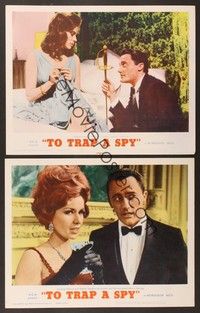 3v846 TO TRAP A SPY 2 LCs '66 Robert Vaughn, glamorous Luciana Paluzzi, The Man from UNCLE!