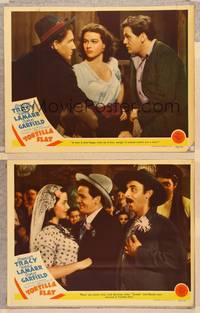 3v852 TORTILLA FLAT 2 LCs '42 Spencer Tracy, pretty Hedy Lamarr, John Garfield!
