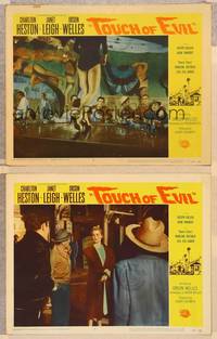 3v853 TOUCH OF EVIL 2 LCs '58 Janet Leigh, sexy girl's legs at strip club!