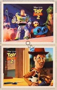 3v854 TOY STORY 2 2 LCs '99 Woody, Buzz Lightyear, Disney and Pixar animated sequel!