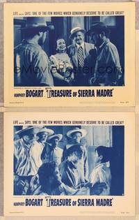 3v856 TREASURE OF THE SIERRA MADRE 2 LCs R56 Humphrey Bogart, Walter Huston!